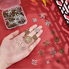   96Pcs 12 Styles Tibetan Style Alloy Connector Charms FIND-PH0005-94-4