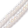 Electroplate Opaque Solid Color Glass Beads Strands GLAA-E036-10E-1