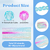 10 Strands 5 Styles Transparent Gradient Color Glass Beads Strands GLAA-SC0002-03-2