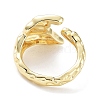 Brass Open Cuff Rings for Women RJEW-D016-03G-3