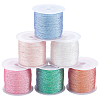 6 Rolls 6 Colors Polyester Braided Cord WCOR-CY0001-02B-1