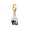 Sheep Glass Seed Beaded Pendant Decoration HJEW-MZ00175-1