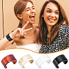 4Pcs 4 Styles Two-tone Acrylic Cuff Bangles for Women BJEW-UN0002-02-4