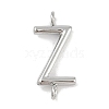 304 Stainless Steel Letter Connector Charms STAS-M108-01P-26-1