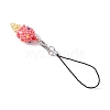 Glass Beaded Ice Cream Pendant Decorations HJEW-MZ00179-01-4