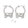 Brass Hoop Earrings for Women EJEW-F344-01P-02-1