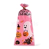 50Pcs Halloween Theme Rectangle Plastic Cookies Bags ABAG-H113-03B-3