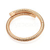 Iron Round Snake Chains Cuff Bangle BJEW-N013-009-2