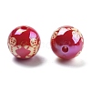 Christmas Theme Plating Acrylic Beads OACR-M022-08-3