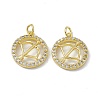 Real 18K Gold Plated Brass Micro Pave Clear Cubic Zirconia Pendants KK-E068-VB409-9-2