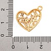 Brass Micro Pave Clear Cubic Zirconia Pendants KK-Z066-07G-3