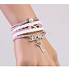 Suede & Imitation Leather Cord Knitted Multi-strand Bracelets WGD6FE3-31-1