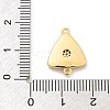 Brass Micro Pave Clear Cubic Zirconia Connector Charms KK-M303-04G-10-3