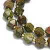 Natural Unakite Beads Strands G-I376-A59-01-3