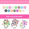 126g 15 Colors Handmade Polymer Clay Beads CLAY-SZ0001-32-3