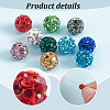   60Pcs 10 Colors Polymer Clay Rhinestone Beads RB-PH0001-36-4