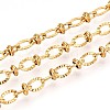 304 Stainless Steel Textured Oval Link Chains CHS-N005-06A-G-1
