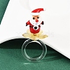 Rotatable Handmade Lampwork Rings RJEW-P158-02A-1