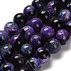 Dyed Natural Fire Crackle Agate Beads Strands G-G175-A03-01-1