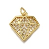 Brass Micro Pave Cubic Zirconia Pendants ZIRC-I070-039G-1