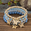 Boho Style Wood Beaded Stretch Bracelet Sets for Women WGE3C3B-35-1