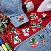 18Pcs 3 Styles Christmas Embroider Thread Iron on/Sew On Patches PATC-NB0001-47-4