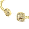 Brass Micro Pave Cubic Zirconia Cuff Bangles BJEW-E095-04G-2