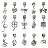 15Pcs 15 Styles Tibetan Style Alloy European Dangle Charms FIND-YW0005-57-1