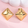 Rhombus 304 Stainless Steel Stud Earrings for Women EJEW-A125-74G-2