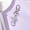 Angel Glass Beads Pendant Decoration HJEW-JM02650-1