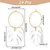 Transparent Acrylic Leaf Wine Glass Charms AJEW-AB00117-2