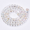 Transparent Spray Painted Glass Bead Strands GLAA-N035-03B-B07-2