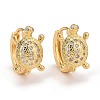 Real 18K Gold Plated Brass Cubic Zirconia Huggie Hoop Earrings EJEW-C012-05C-1