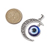 Blue Evil Eye Resin Pendants PALLOY-JF02627-2