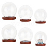   6 Sets 3 Style Iridescent Glass Dome Cover DJEW-PH0001-26B-1