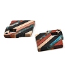 Transparent Resin & Walnut Wood Pendants X-RESI-E050-04-2