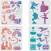 PET Hollow out Drawing Painting Stencils Sets for Kids Teen Boys Girls DIY-WH0172-445-1