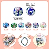 14Pcs 7 Colors Handmade Lampwork Beads LAMP-YW0004-09-3