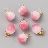 Glass Pendants LS-GLAA-WH0035-41G-01-1