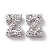 925 Sterling Silver Micro Pave Cubic Zirconia Beads STER-Z005-15P-Z-1
