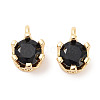 Brass Micro Pave Cubic Zirconia Charms KK-C051-39G-05-1