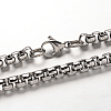 304 Stainless Steel Box Chain Necklaces NJEW-L347-09P-1