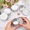 40Pcs 5 Style Aluminium Hollow Candle Canister Lids AJEW-BC0003-62-3