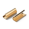 Brass Ribbon Crimp Ends KK-WH0046-34C-LG-2