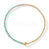 Glass Seed Beads & CCB Beads Stretch Bracelets TB4137-56-1