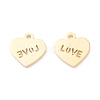 Valentine's Day 304 Stainless Steel Charms STAS-I151-28G-2