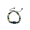 Natural Mixed Gemstone Braided Bead Bracelets PW-WG96204-14-1