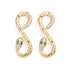 Brass Micro Pave Cubic Zirconia Links ZIRC-E164-01G-1