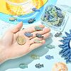 40Pcs 4 Colors Painted Transparent Glass Beads GLAA-CJ0003-02-4