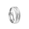 Grooved Titanium Steel Finger Rings for Men WG2ADDA-04-2